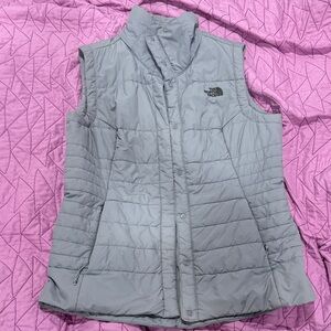 The North Face Women's Light Gray Quilted Vest